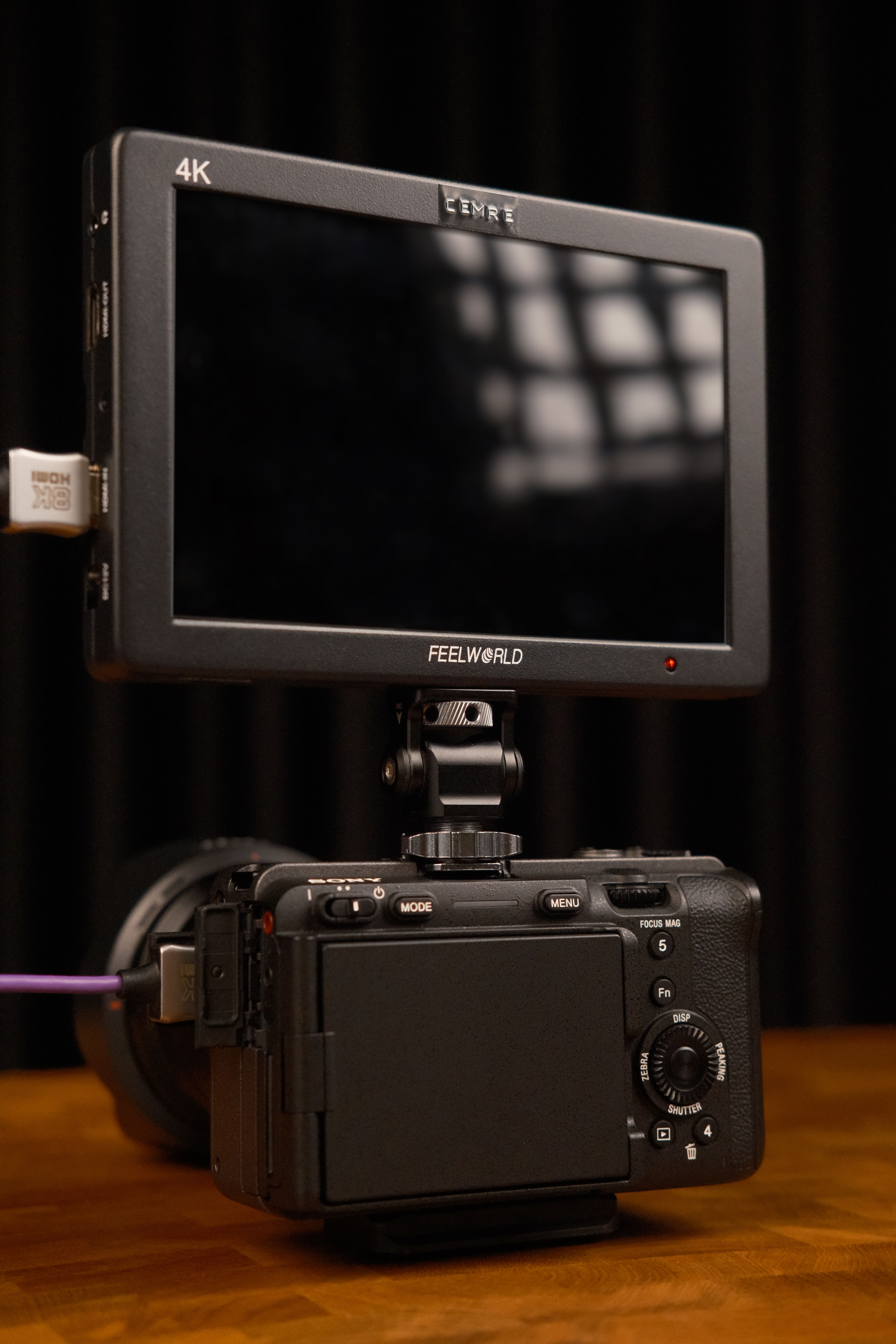 Professional Video Setup with Monitor and Camera · Free Stock Photo