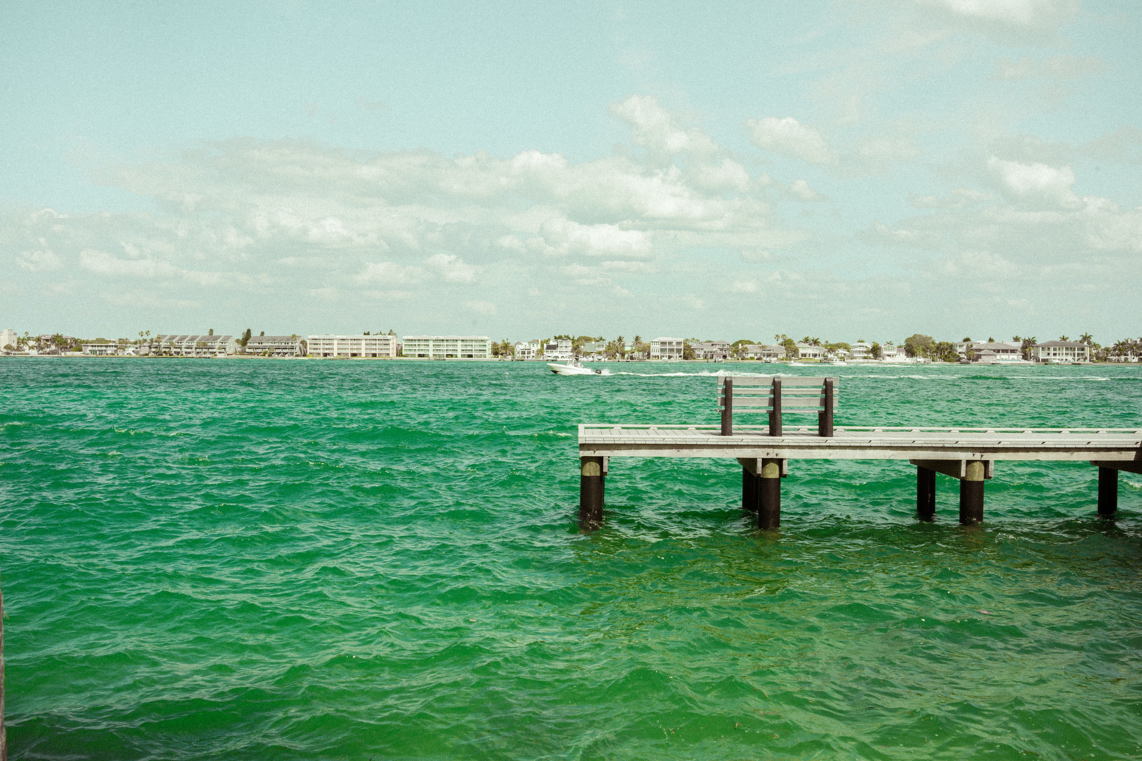 Pier over a turquoise lagoon in Mexico, a quiet bachelorette party setting