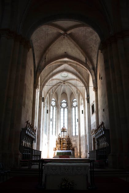 White and Brown Cathedral Interior · Free Stock Photo