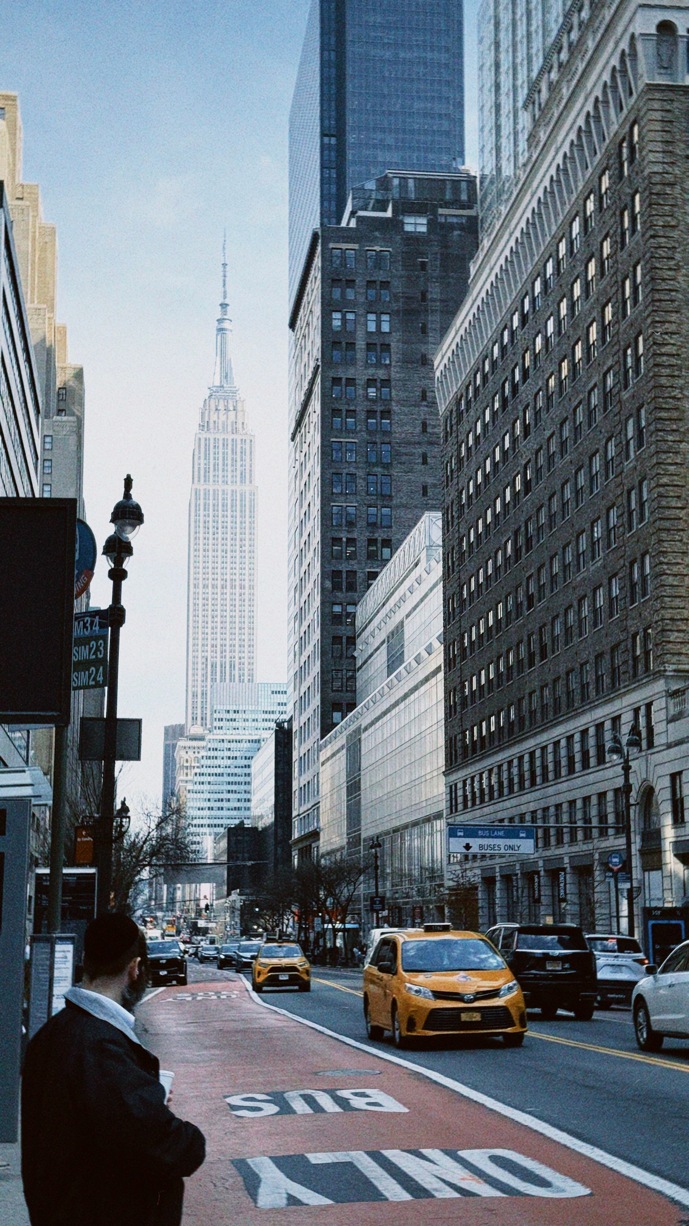 New York City Street with Empire State Building · Free Stock Photo