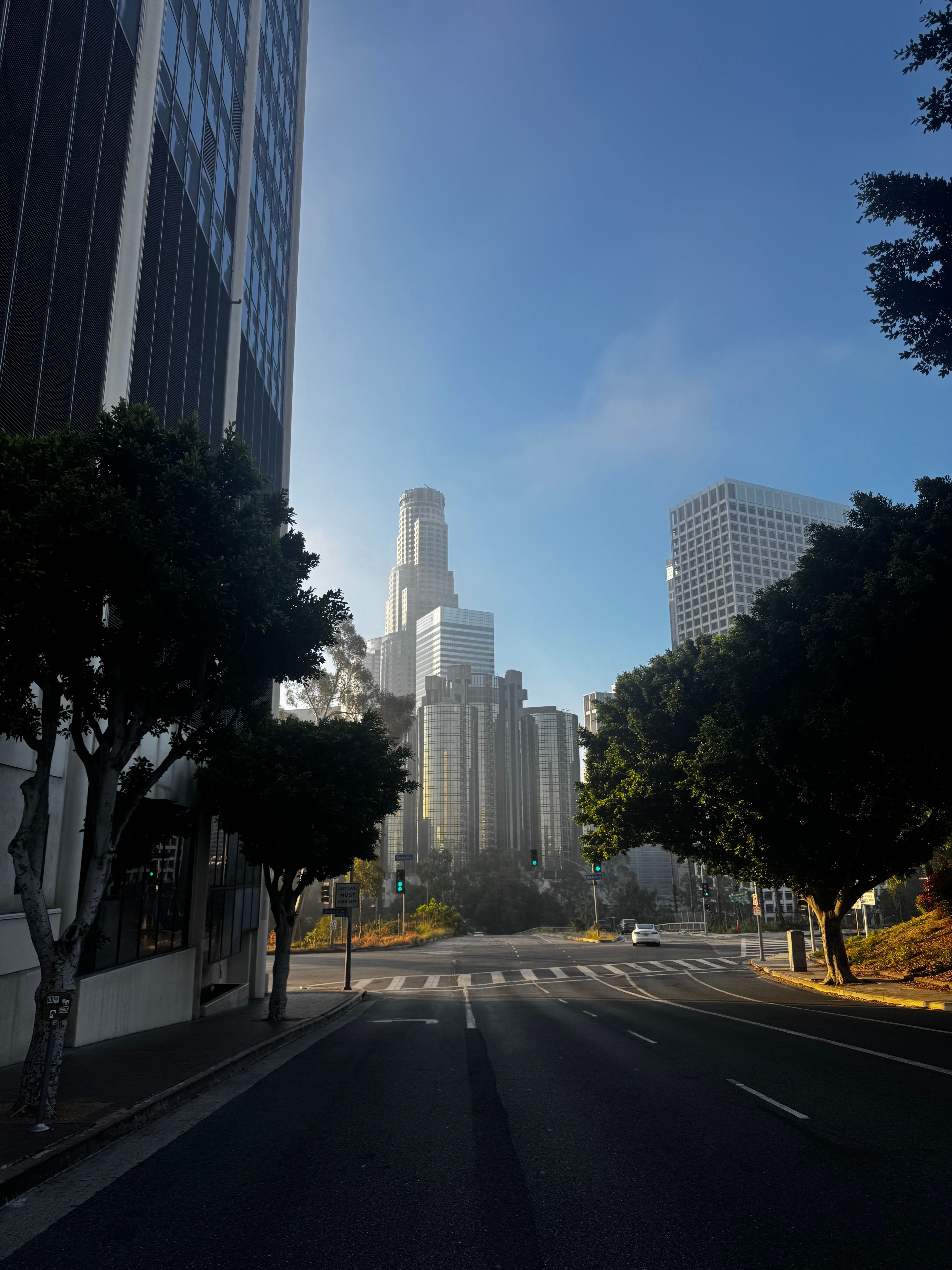 Downtown Los Angeles Skyline in Morning Fog · Free Stock Photo