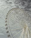 White Giant Ferris Wheel on Low Angle Shot