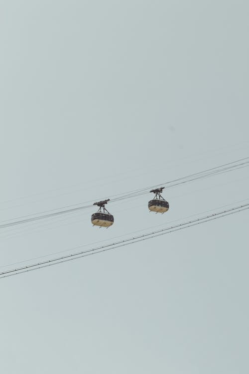 Gratis lagerfoto af antenne lift, antenne tramy, himmel