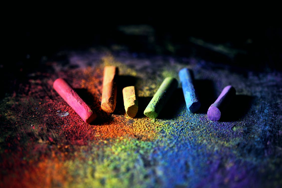 Colored Chalk Stock Photo - Download Image Now - Chalk - Art