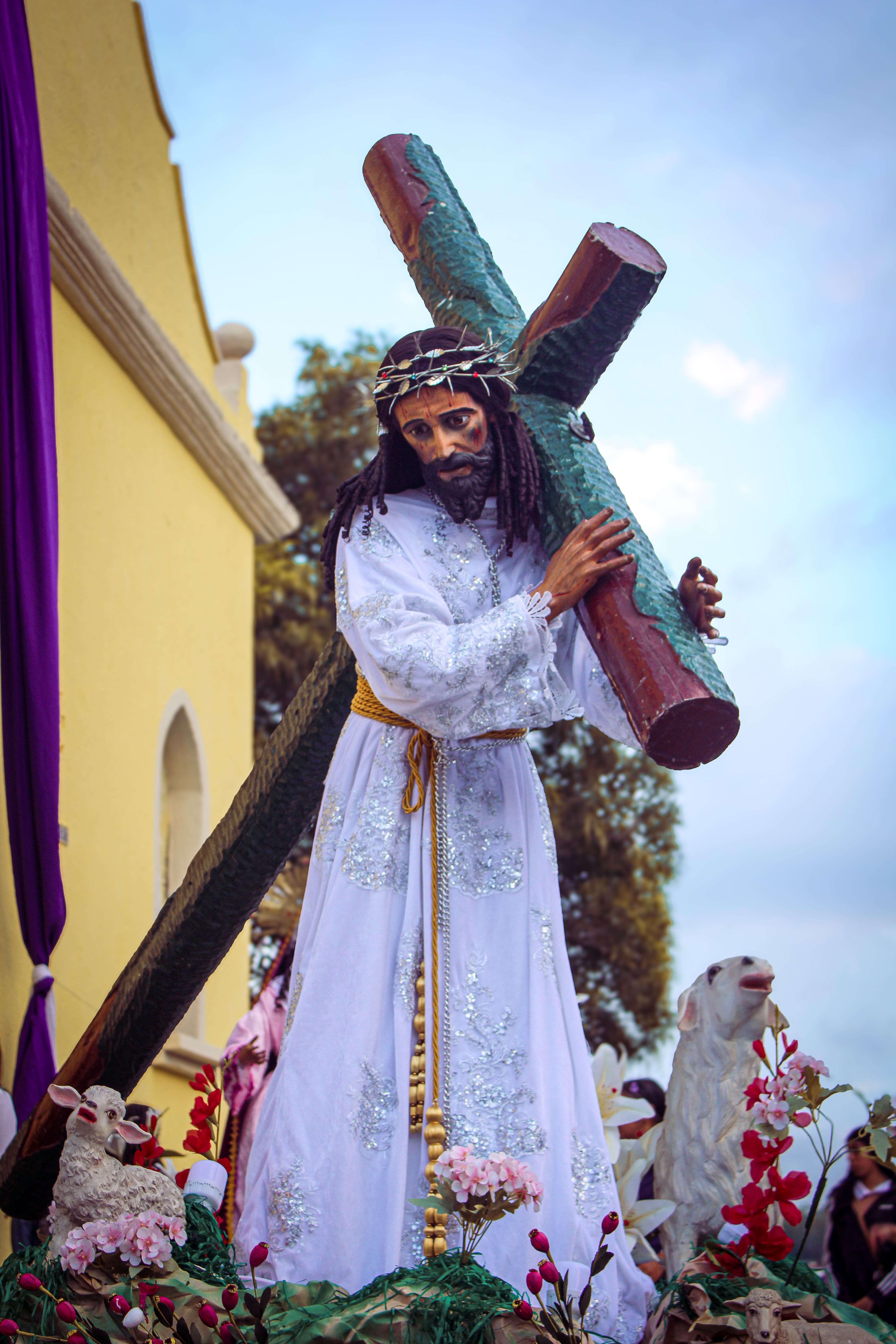 Semana Santa Religious Procession Statue Scene · Free Stock Photo