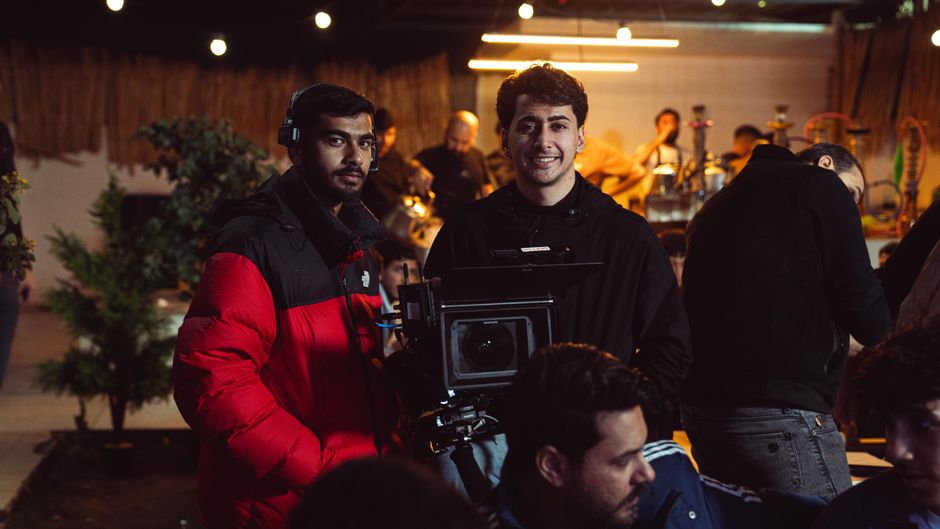 Luca Guadagnino and Sam Altman at film premiere