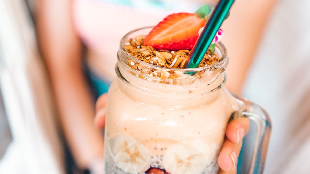 shake proteico pós-treino para recuperação muscular e saciedade