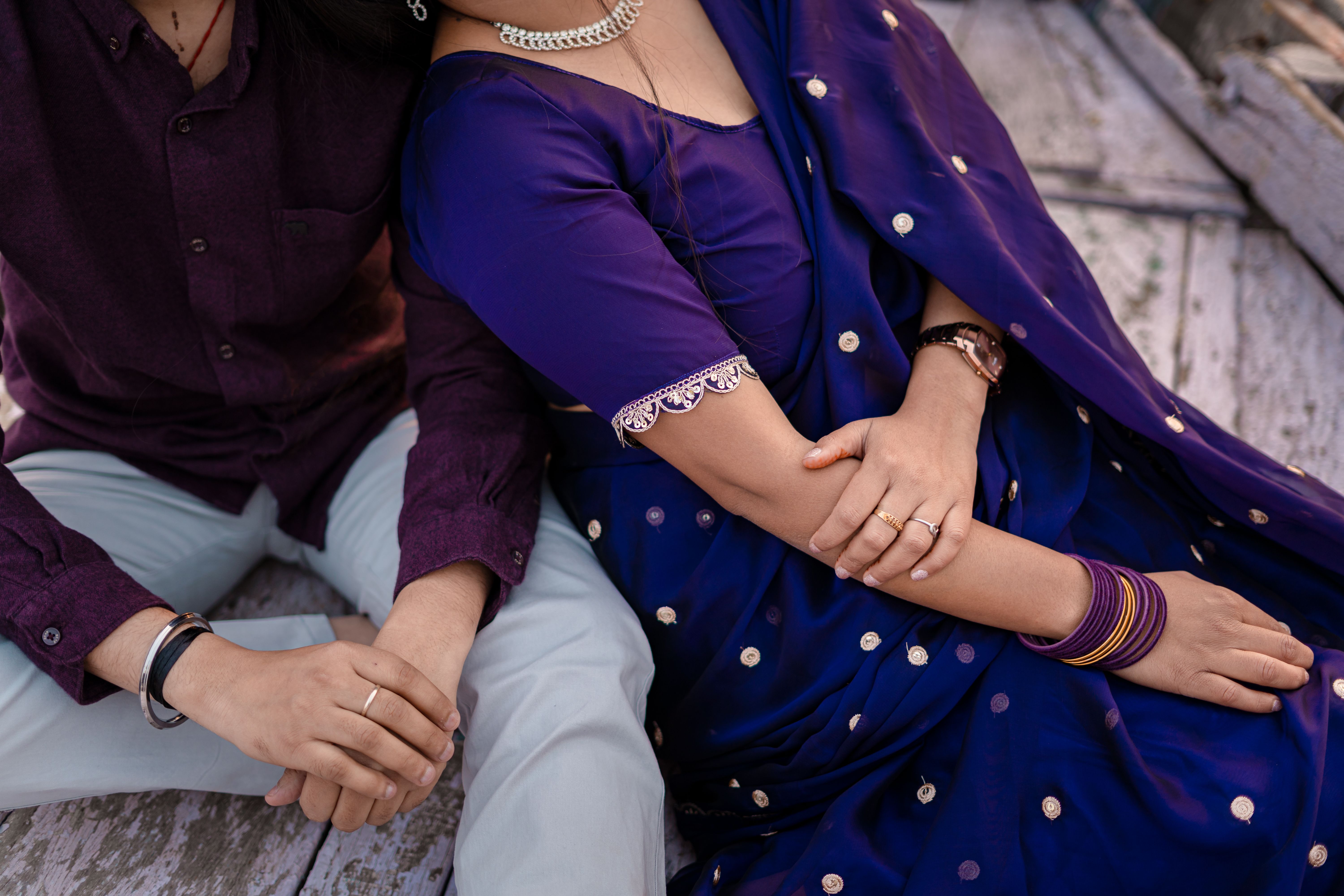 Romantic Couple in Traditional Indian Attire · Free Stock Photo