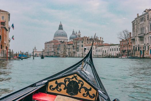 Private gondola in the quiet canals — Venice