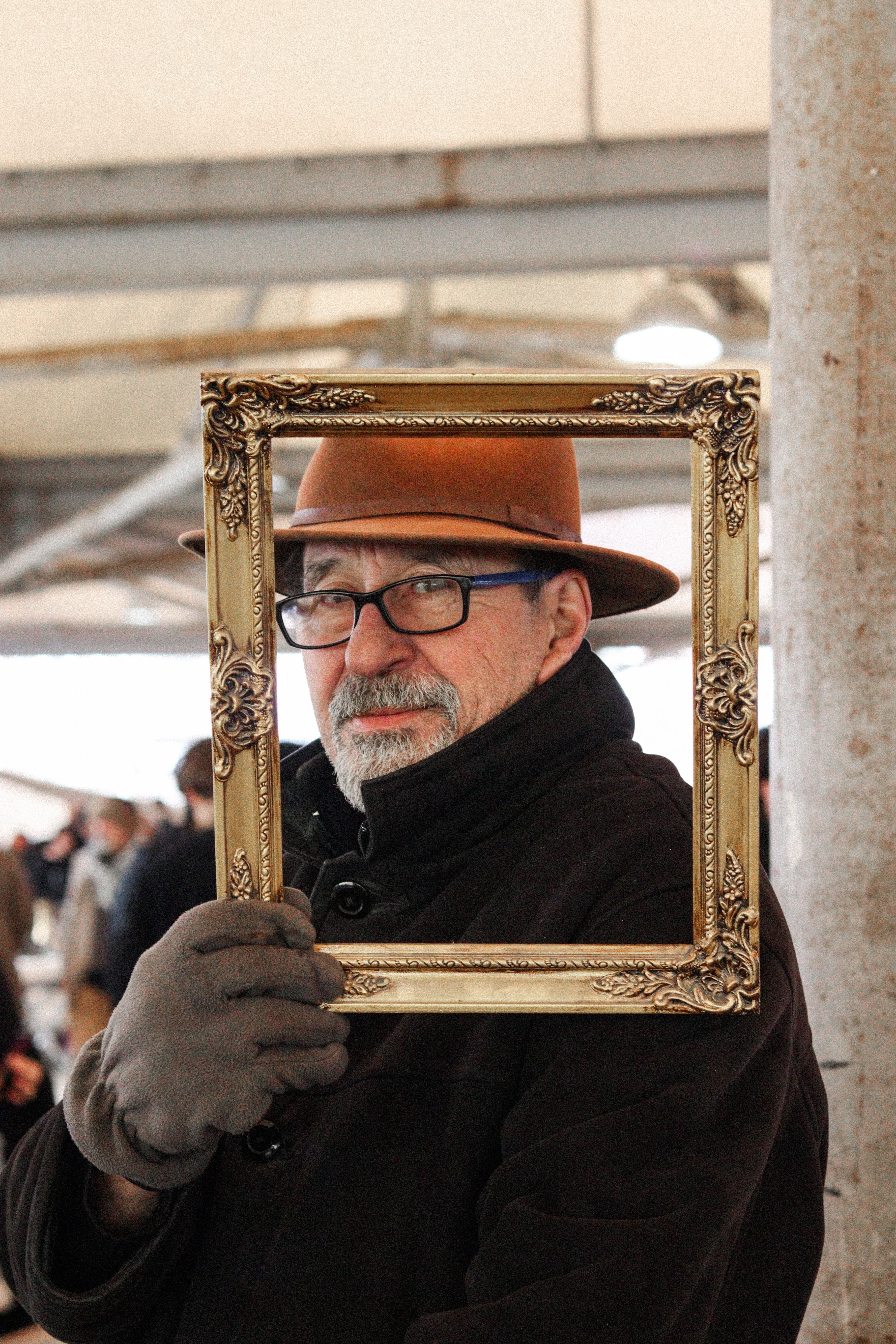 Elderly Man Holding Antique Frame Portrait · Free Stock Photo