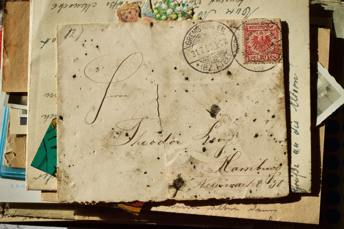Postmarked Letter Example Vintage Letter with Antique Postmark and Stamp · Free Stock Photo