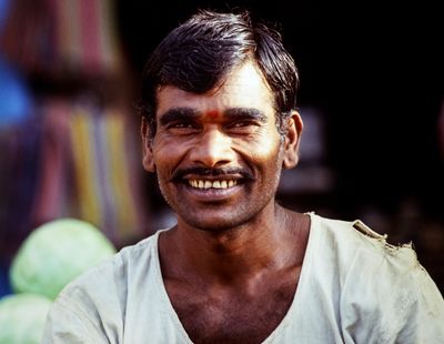 Portrait of a smiling traveller.