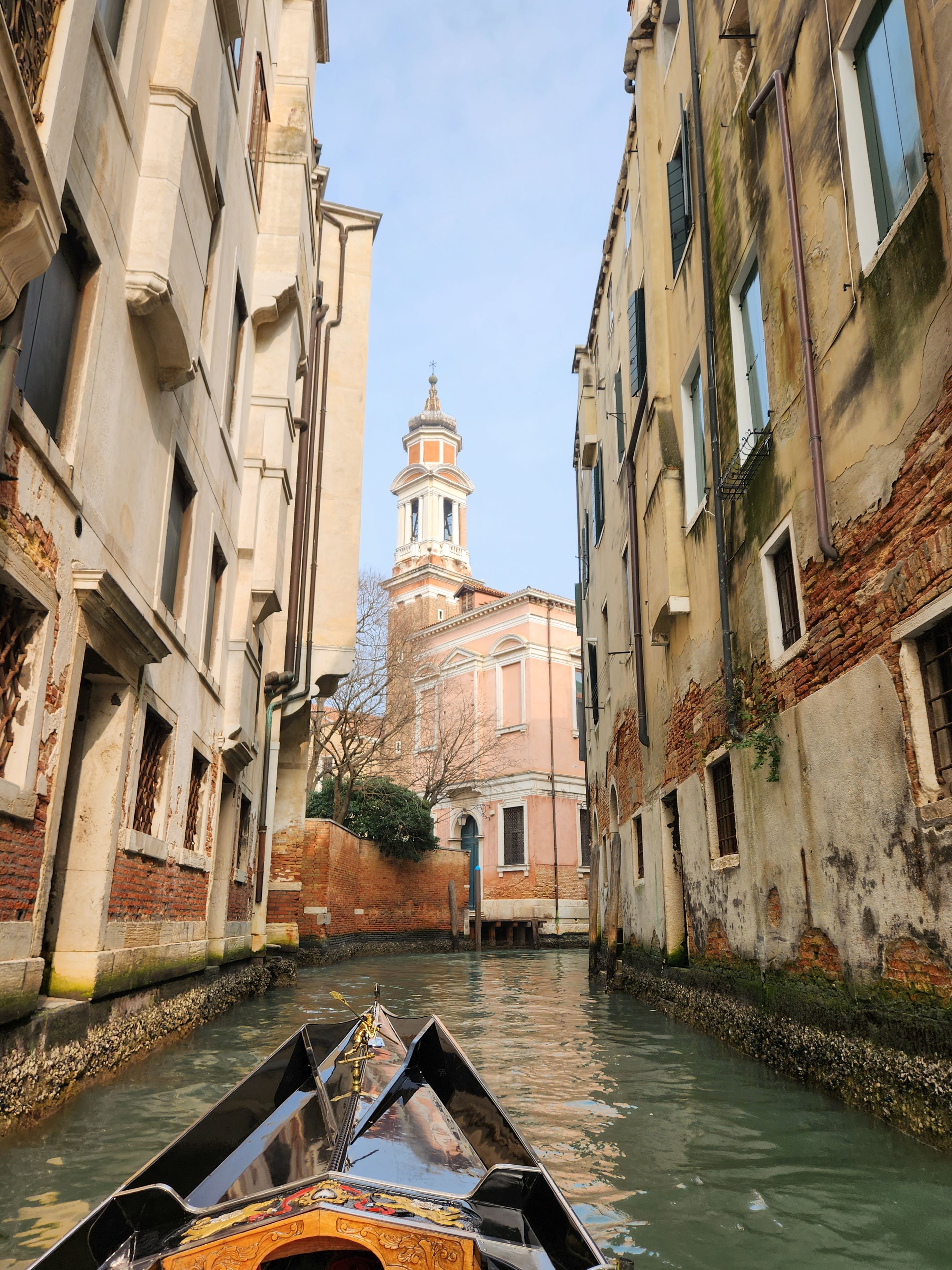 Venice Canal with Gondola and Historic Buildings · Free Stock Photo