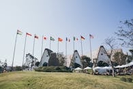 Flags on Green Hill Near Museum Building