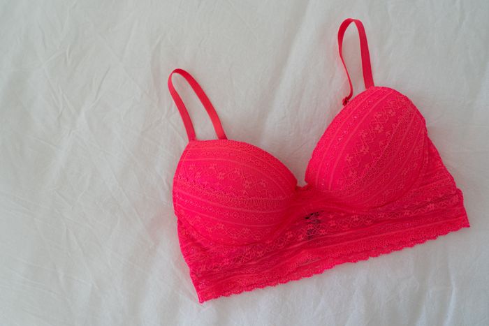pink lace bra