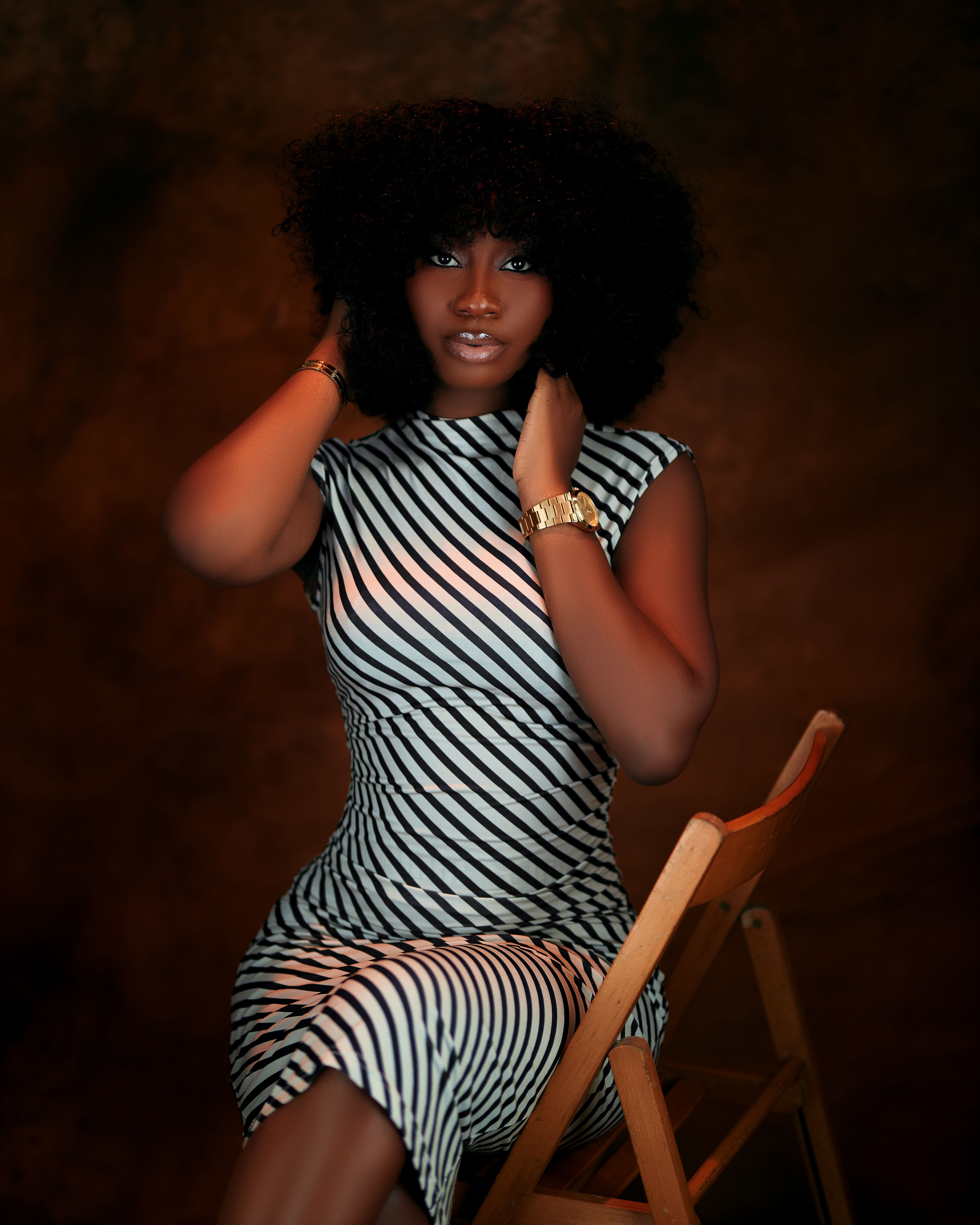 Striped Breton dress casual church outfit
