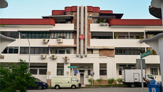 Free stock photo of aeroplane block, art deco style, first gen public housing