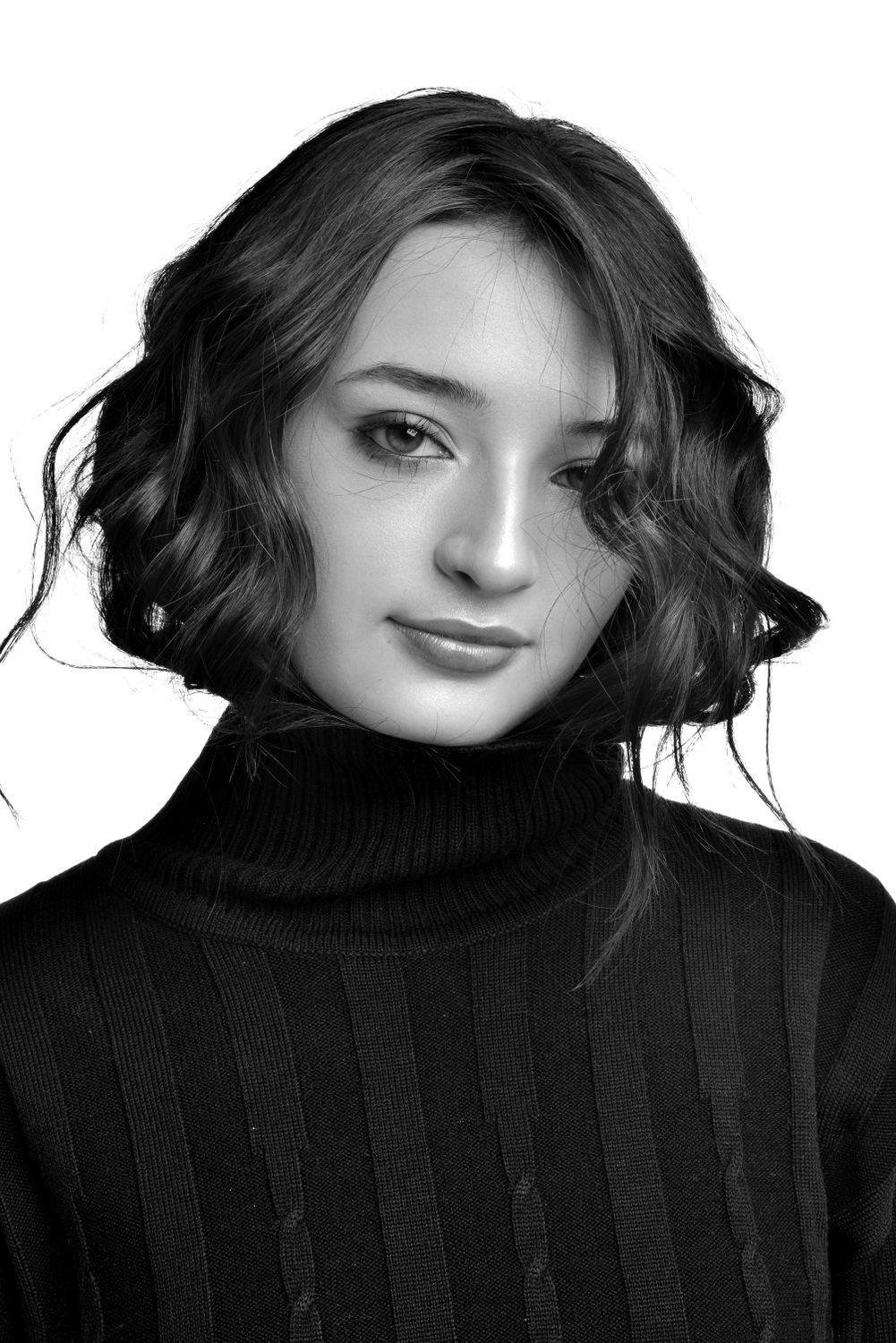 Black and White Portrait of Young Woman · Free Stock Photo