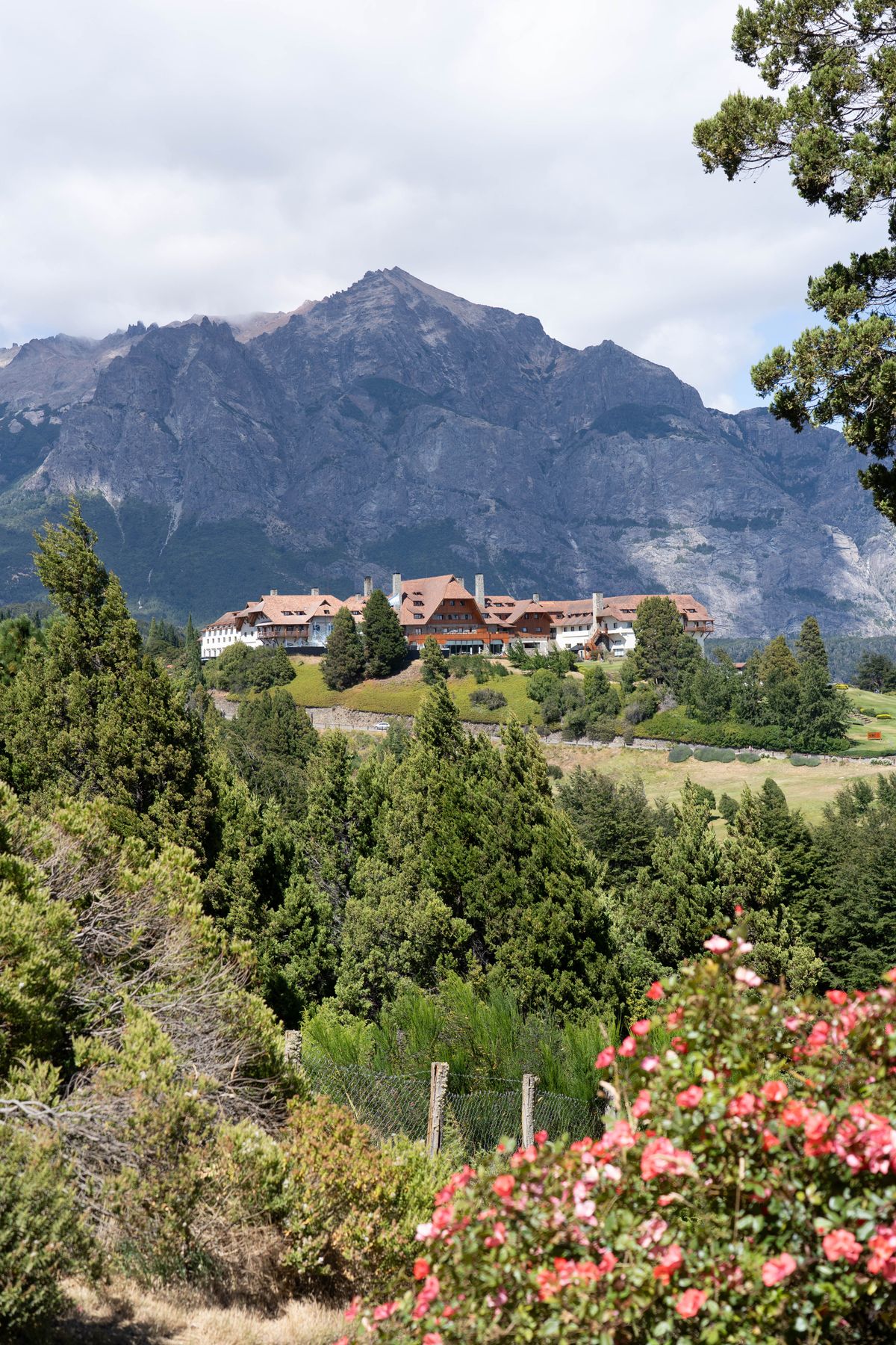 Canadian mountain lodge landscape