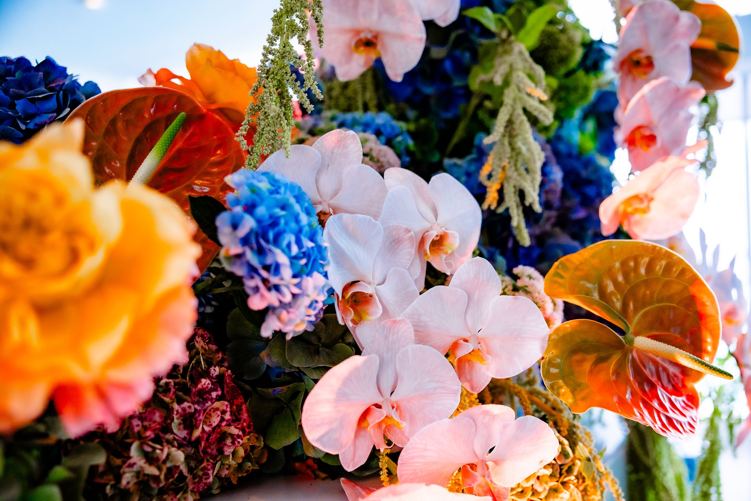 Large scale event floral installation