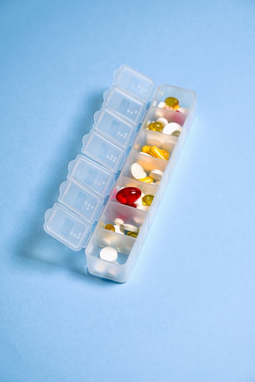 Free Photo Of Daily Medicine In a Container Stock Photo