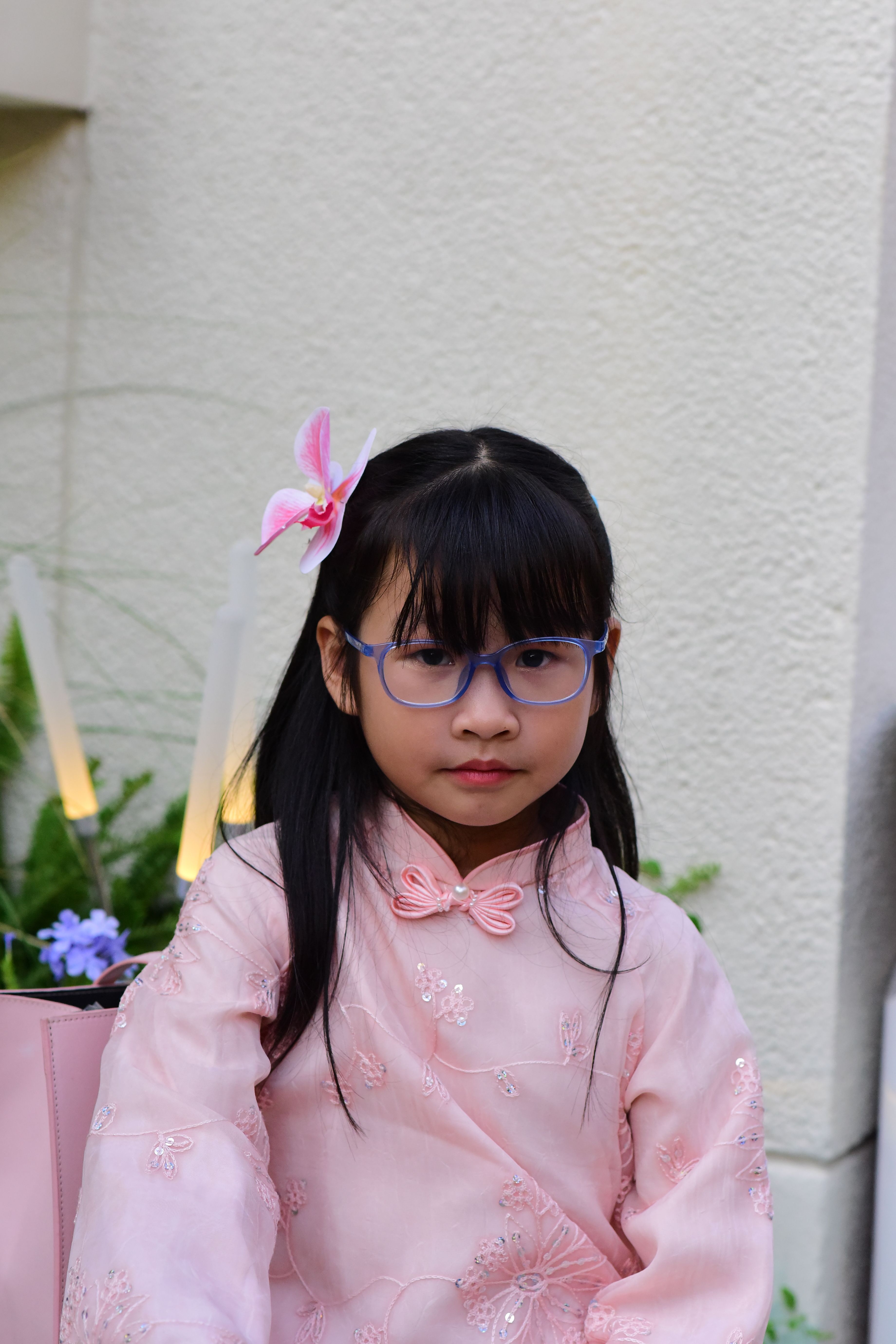 Young Girl in Pink Traditional Dress Outdoors · Free Stock Photo