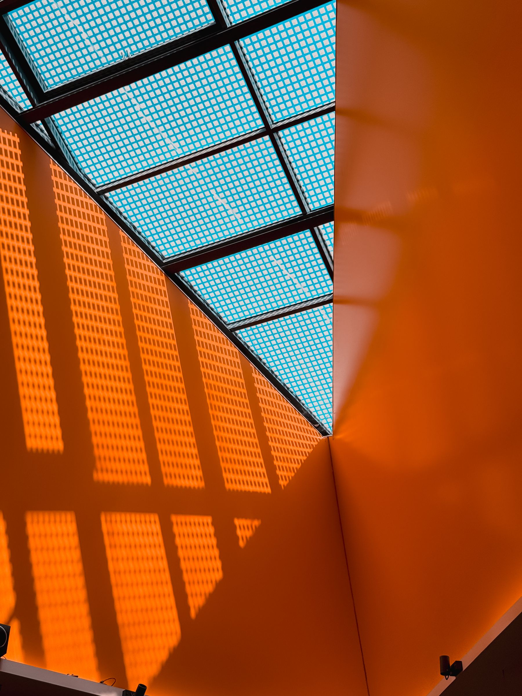 Geometric interior representing the relationship between technology and people