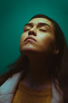 close up photo of woman