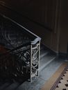 Staircase With Black Metal handrail