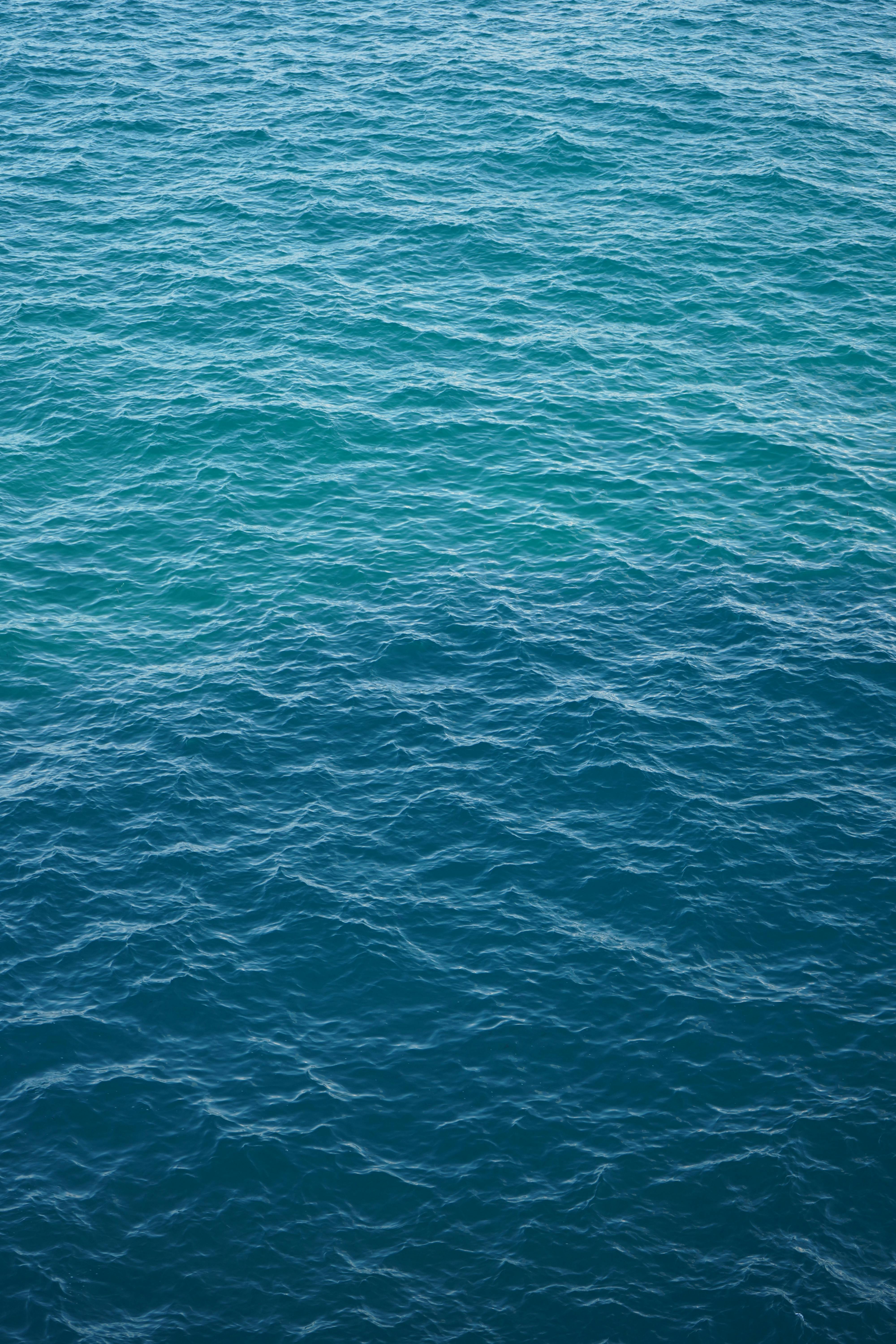 Capture of vibrant blue ocean waves glistening under the sunlight, creating a tranquil and refreshing scene.