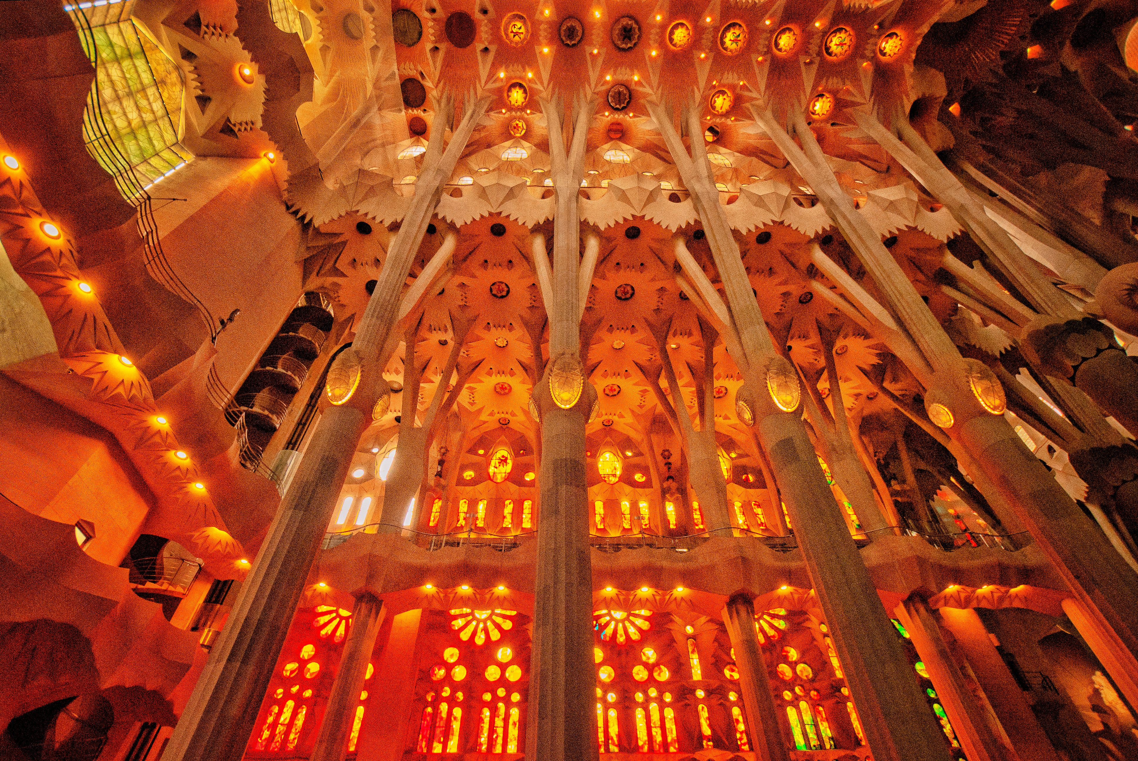 Interior of Sagrada Familia, Barcelona's Iconic Basilica · Free Stock Photo