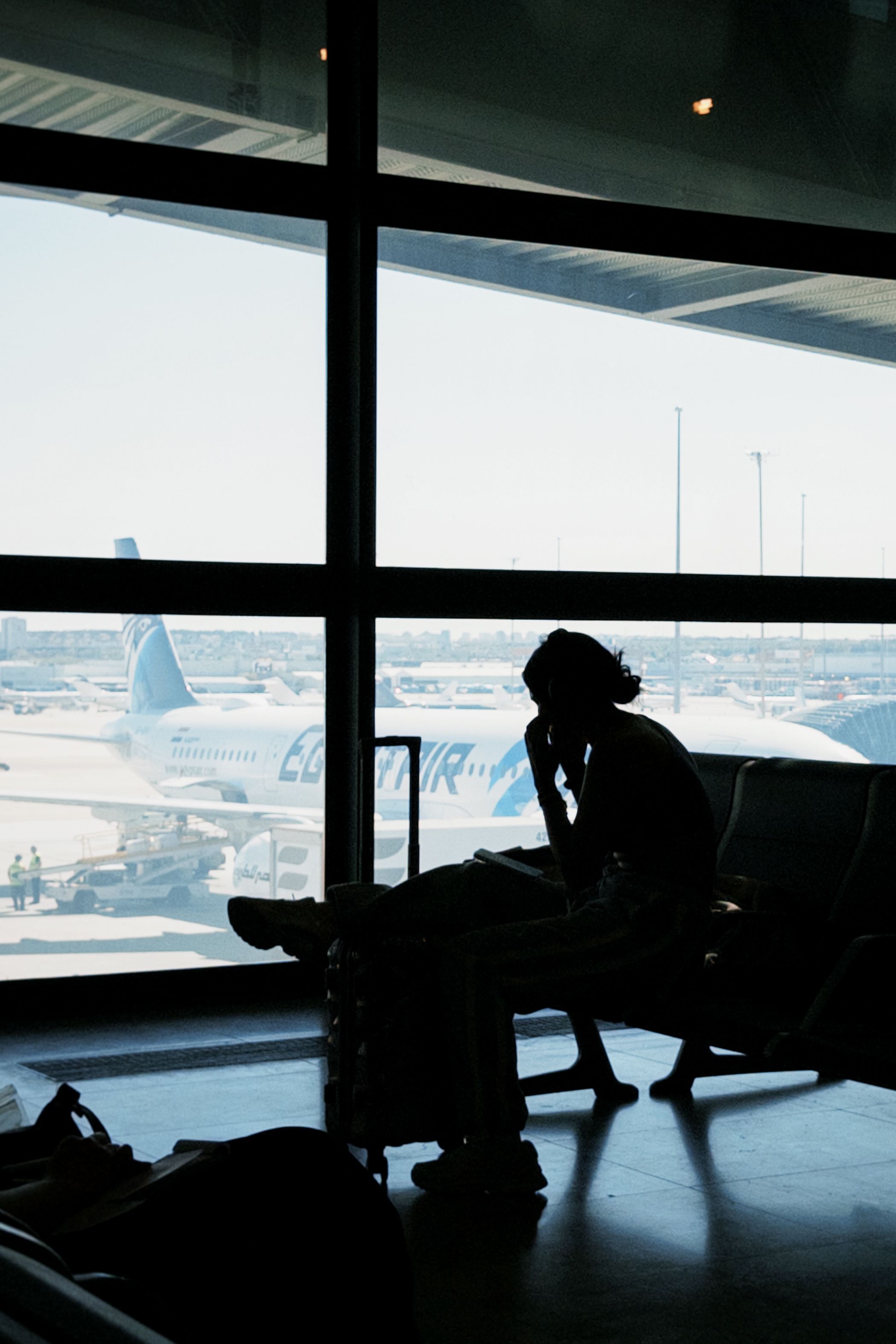 Airport delay frustration