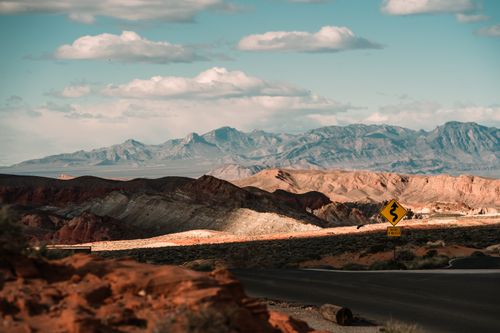 Free Stunning view of the rugged terrain in Moapa Valley, Nevada under a clear sky. Stock Photo