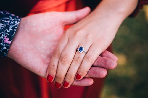 Free A Beautiful Silver Engagement Ring Stock Photo