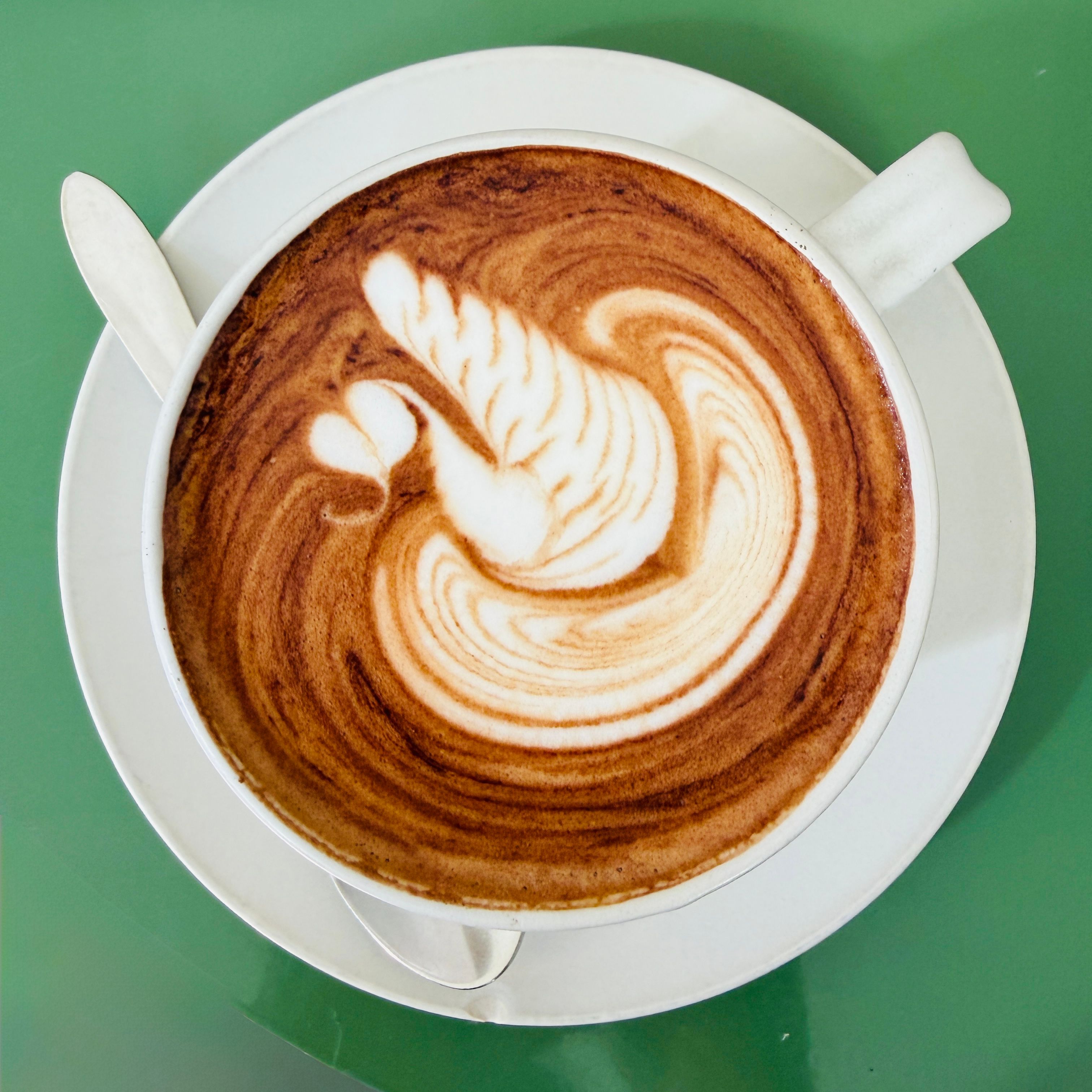 Swan latte art