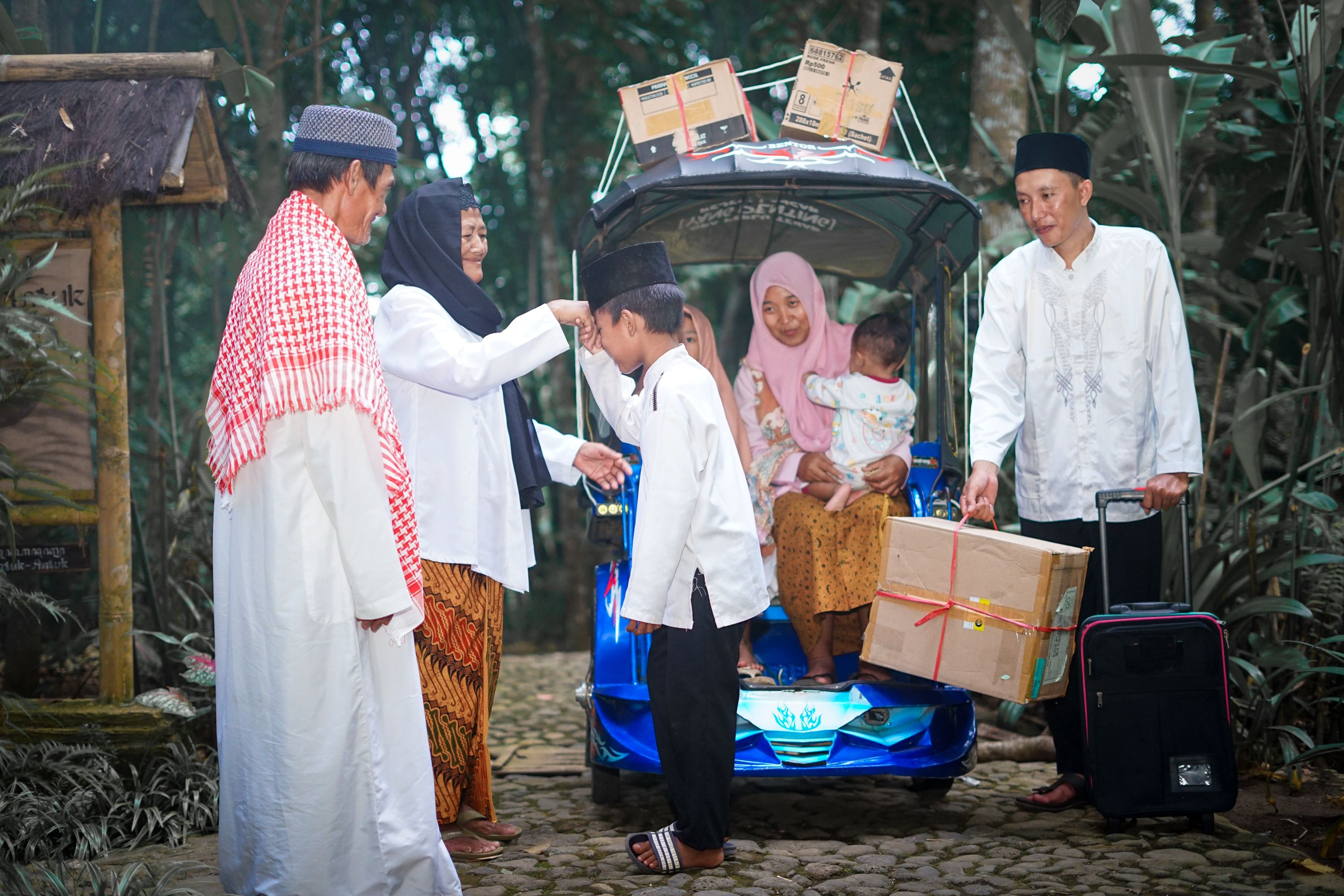 Family Reunion Celebration in Traditional Attire