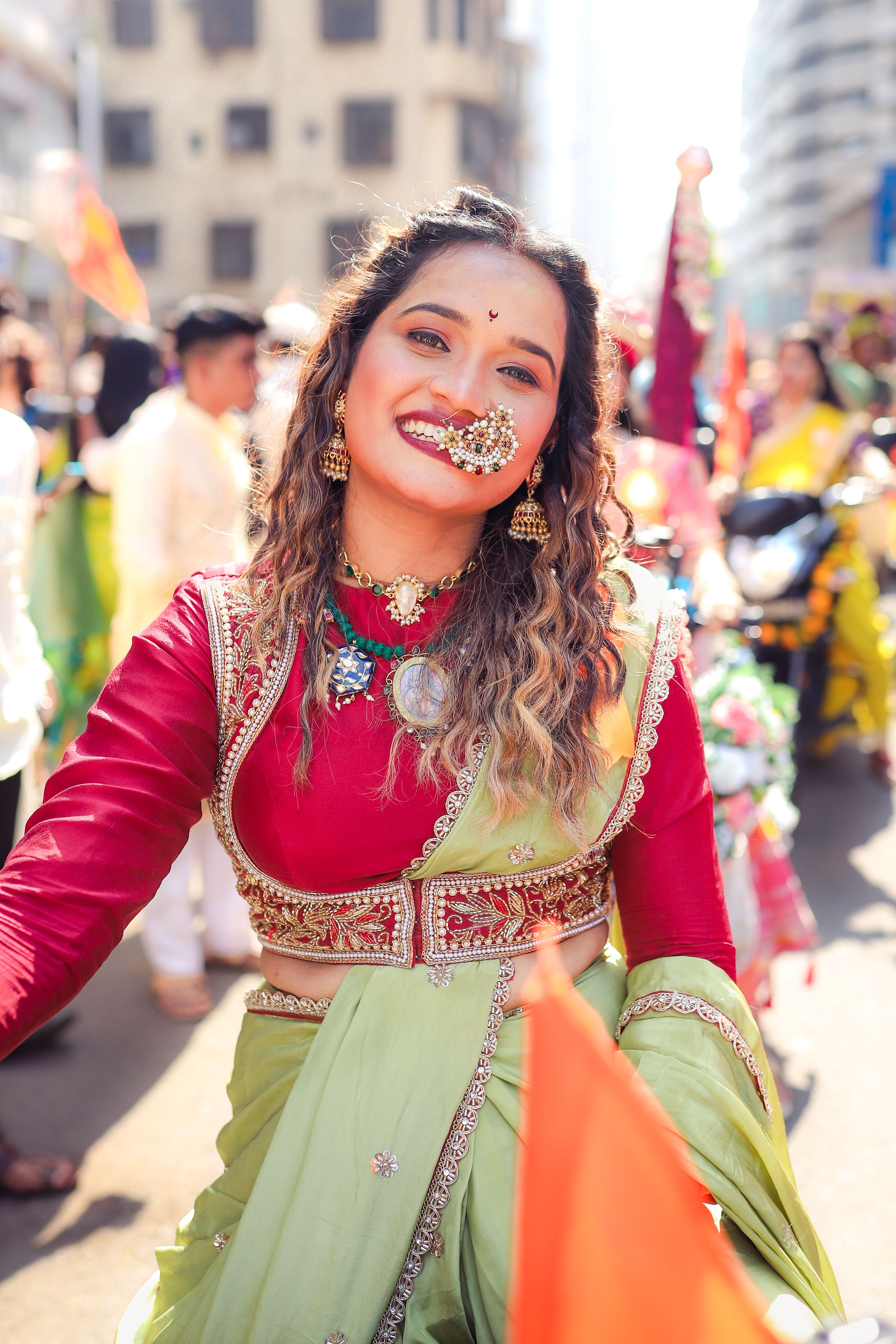 Colorful Indian Festival Parade in Mumbai · Free Stock Photo