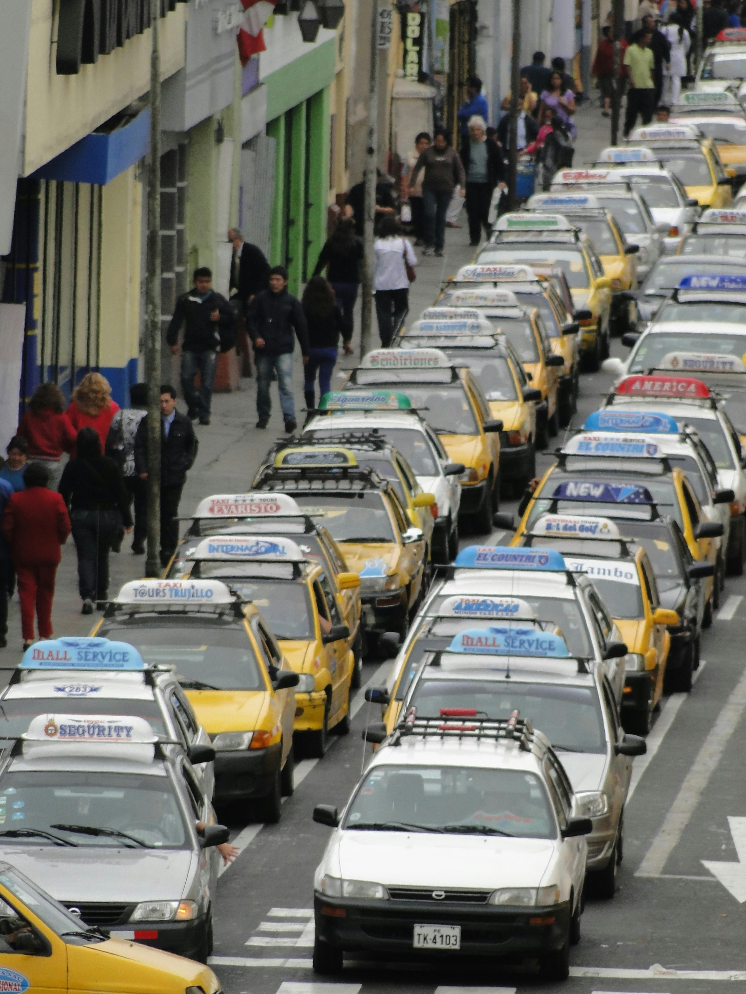 cars stuck on traffic