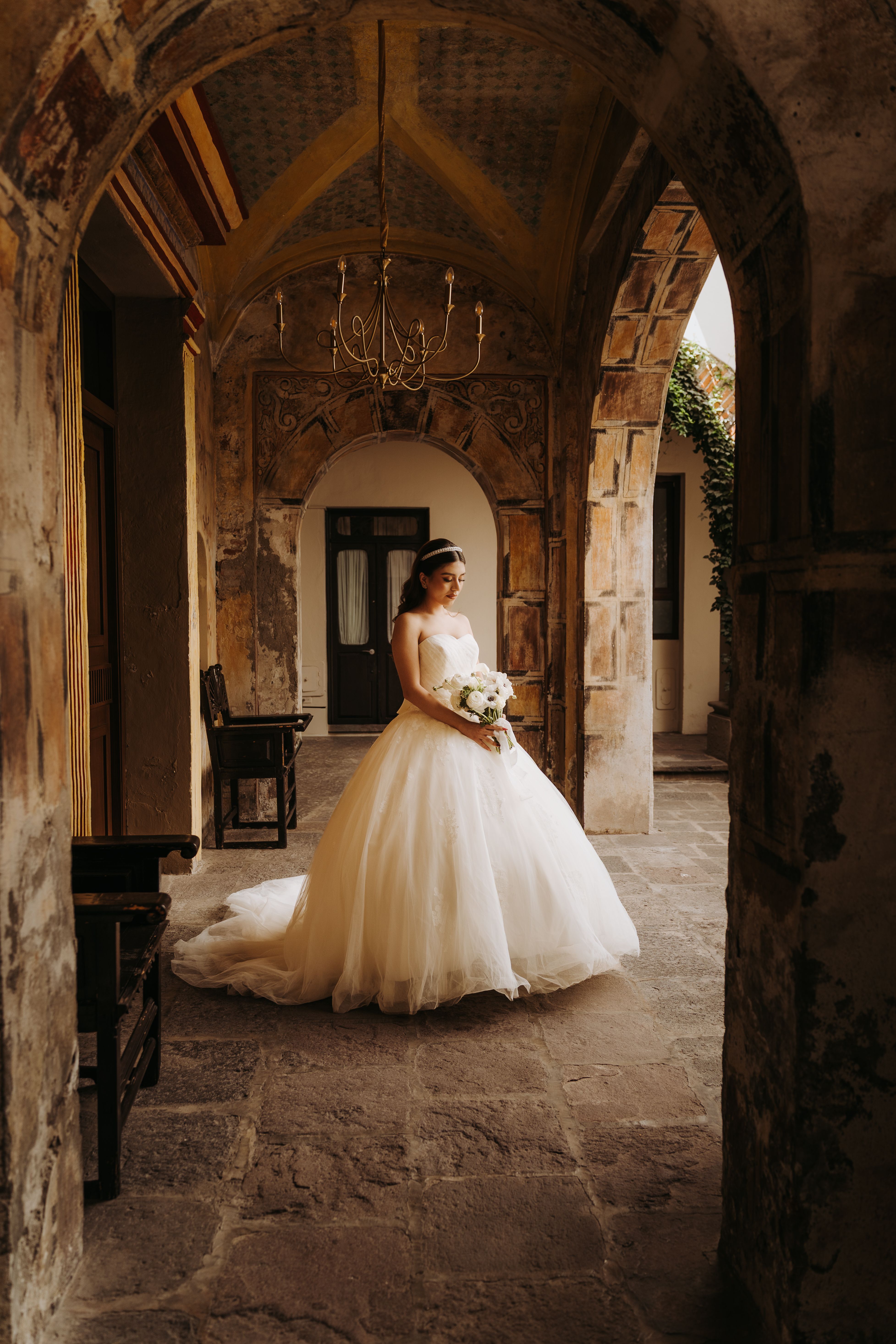 green emerald velvet dress Elena Wedding Floral Mexican Dress. Vestido Mexicano Pintado de Novia main image 0