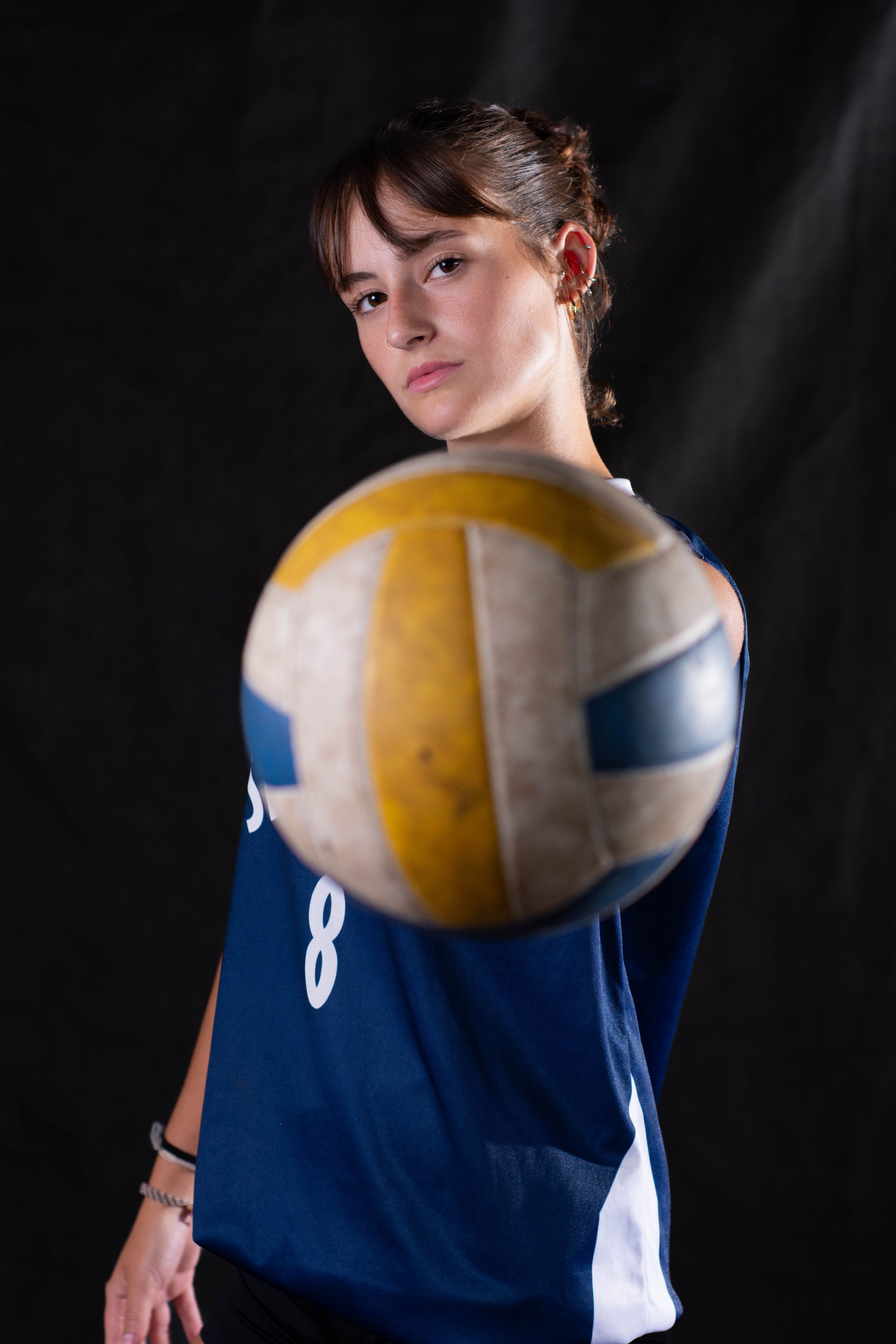Dynamic Volleyball Portrait of Female Player · Free Stock Photo