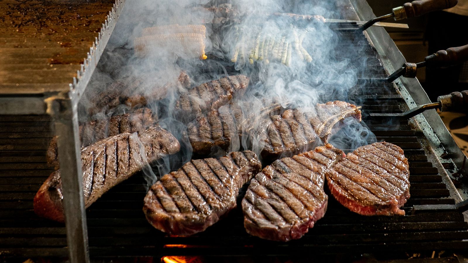 Wood-Fired Peppered Sirloin with Rosemary