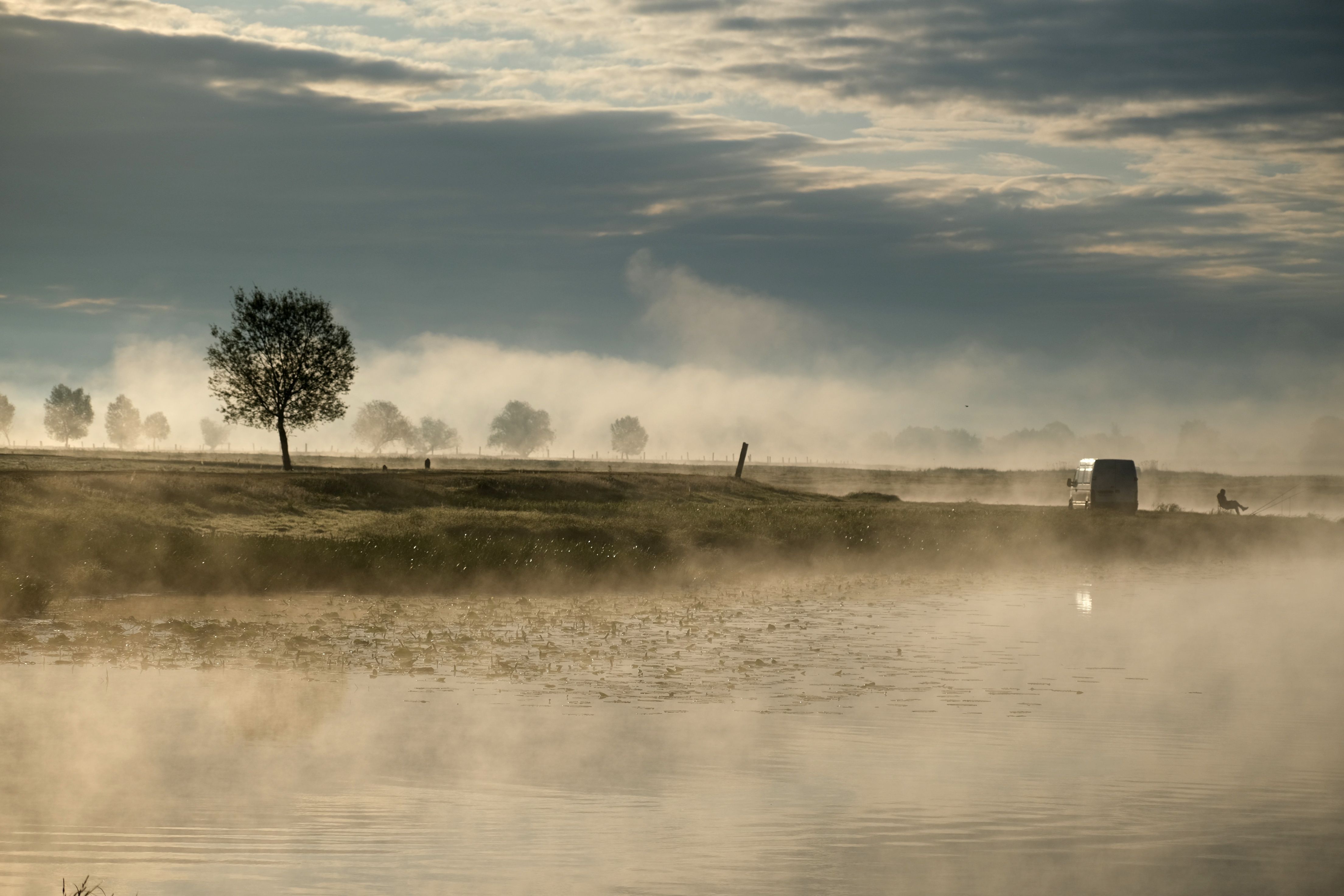 Serene Misty Landscape by the River · Free Stock Photo