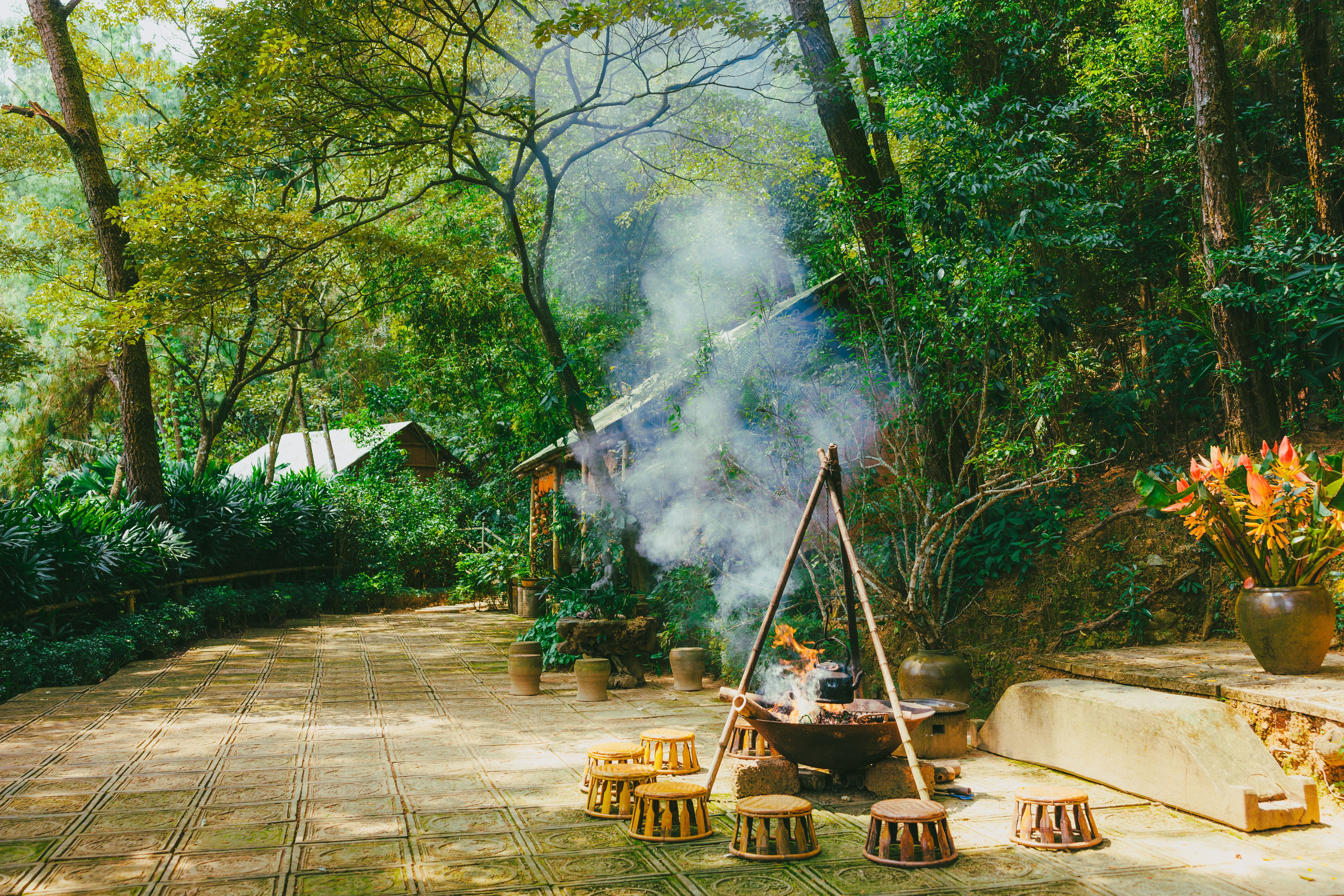 温泉度假山林