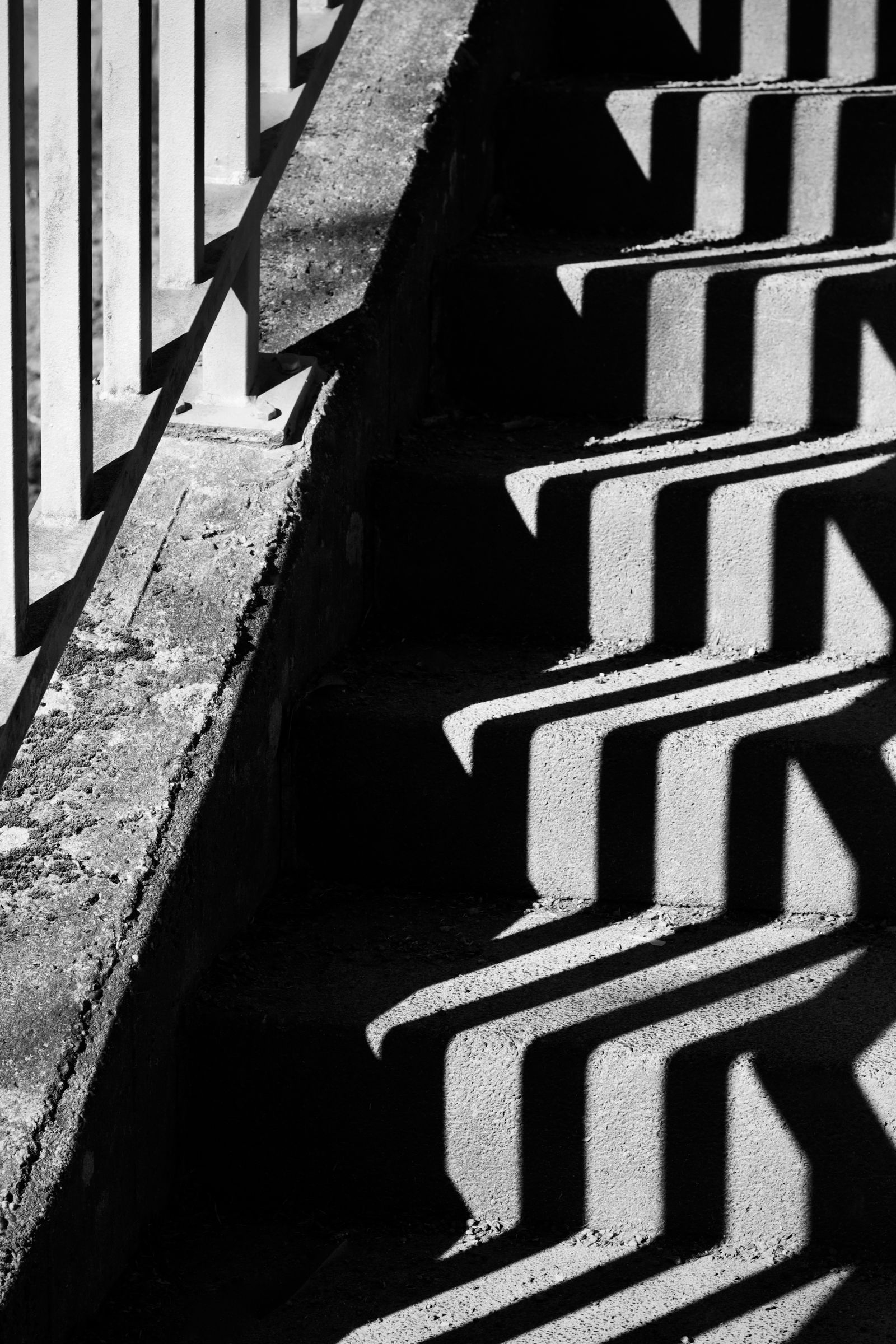 Wavy Shadow on the Stairs · Free Stock Photo