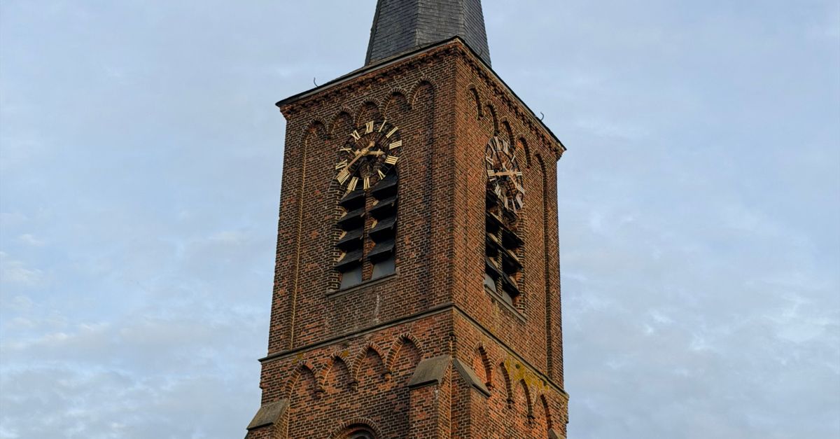 Historic Brick Church Tower In Geel Belgium Free Stock Photo historic-brick-church-tower-in-geel-belgium-free-stock-photo