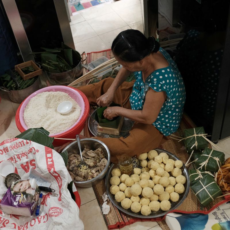 Vietnamese Sticky Rice and Mung Bean Morning Cake
