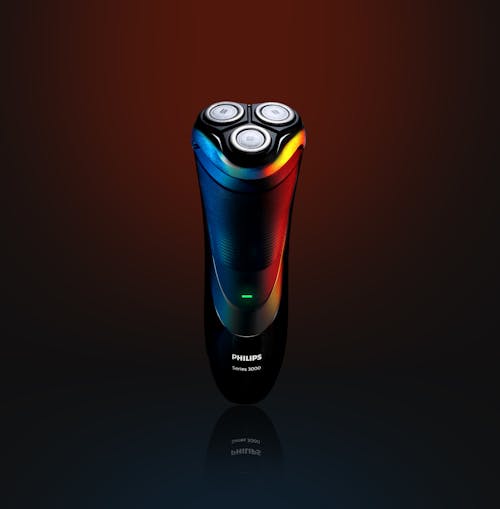 Black and Blue Electric Shaver