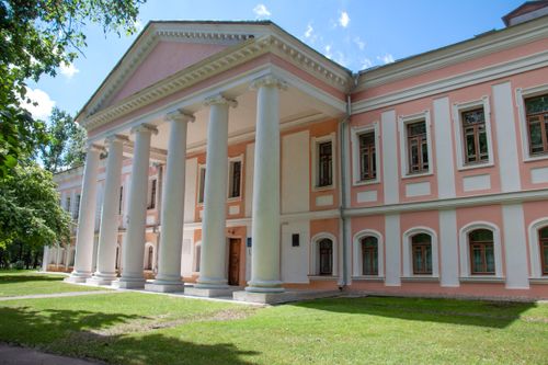 Free Beautiful 17th century classicism architecture in Chernihiv, Ukraine's Dytynets Park, showcasing historic elegance. Stock Photo