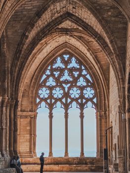 Explore the intricate Gothic arches in Lleida Cathedral, Catalonia, Spain.
