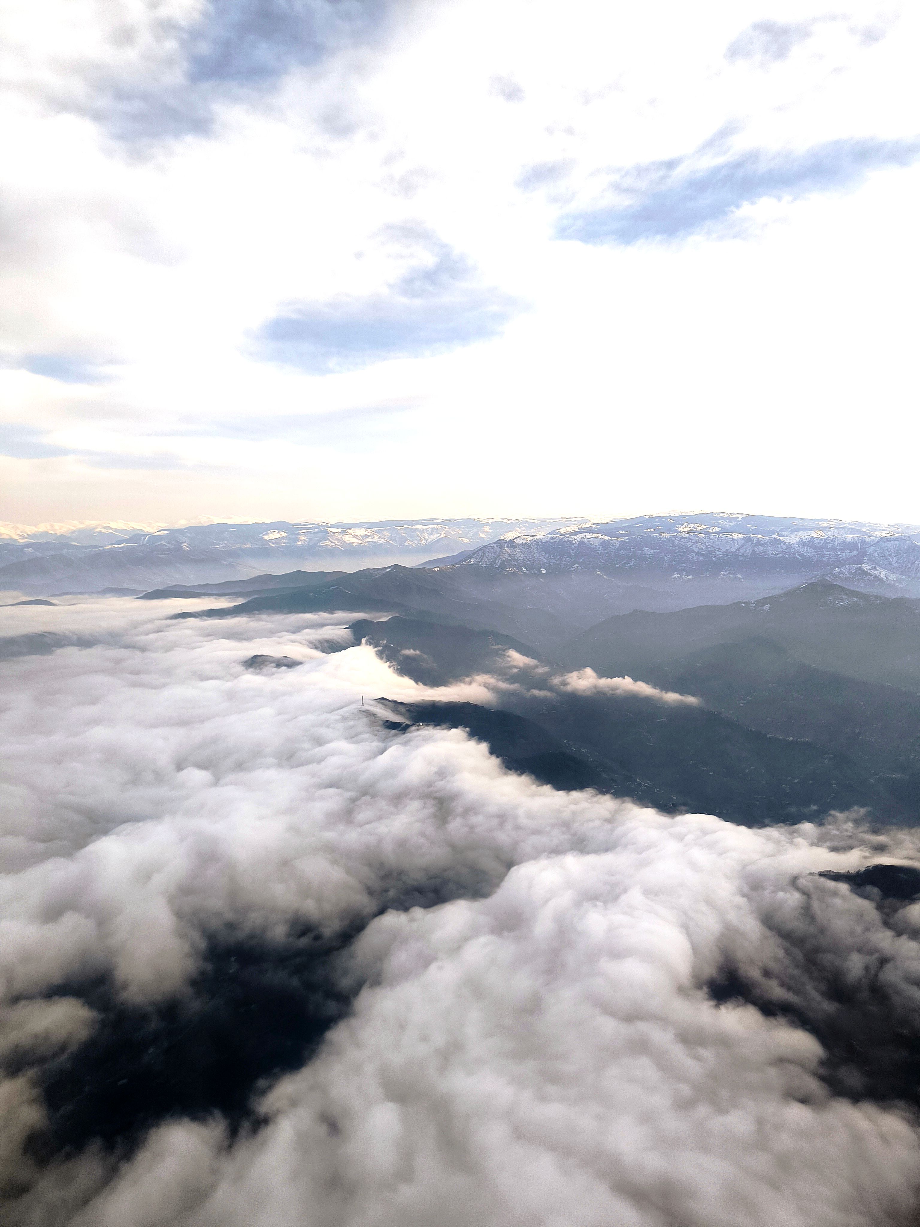 Aerial View of Misty Mountain Range in Turkey · Free Stock Photo